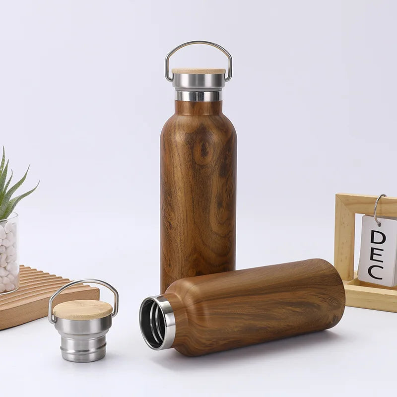 Gourde isotherme en bois